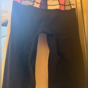 Lululemon Athletica Black Leggings with Multicolor Waistband